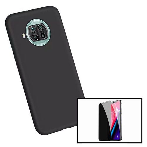 Kit Verre Trempé 5d Anti-Spy + Coque Silicone Liquide Pour Xiaomi Redmi Note 9 Pro 5g