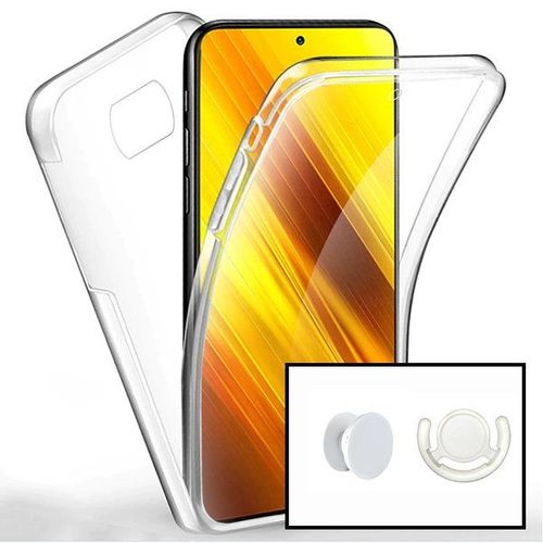 Kit Coque 3x1 360° Anti Choc + 1 Gripholder + 1 Support Gripholder Blanc Pour Xiaomi Poco X3 Nfc