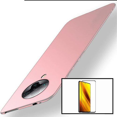 Kit Verre Trempé 5d Full + Coque Mince Et Rigide Pour Xiaomi Poco X3 Nfc - Rose