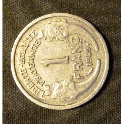 Pièce De 1 Franc De 1945 Type Morlon