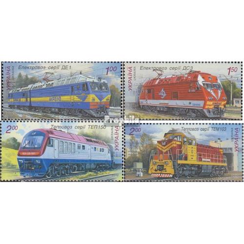 Ukraine 1091-1094 (Complète Edition) Neuf Avec Gomme Originale 2010 Locomotives