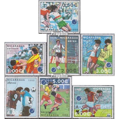 Nicaragua 2861-2867 (Complète Edition) Oblitéré 1988 Football-Em Dans Le Rfa 1988