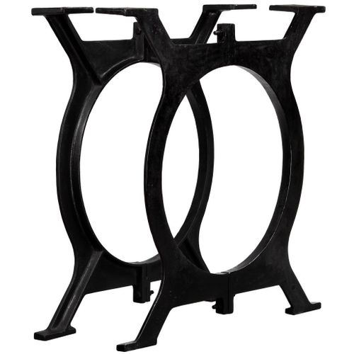 Vidaxl Pied De Table De Salle À Manger 2 Pcs Cadre En O Fonte