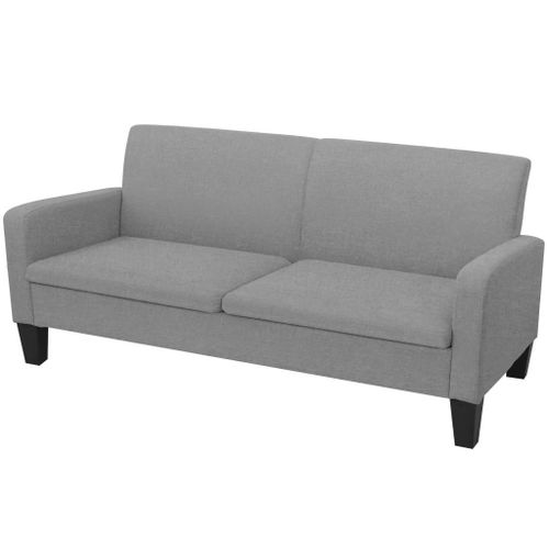 Vidaxl Canapé À 3 Places 180 X 65 X 76 Cm Gris Clair