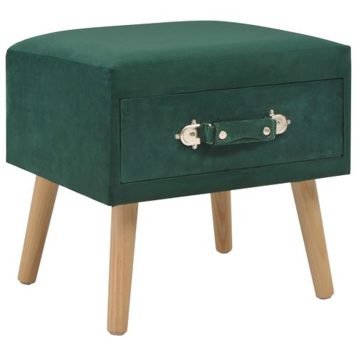 Vidaxl Table De Chevet Vert 40x35x40 Cm Velours