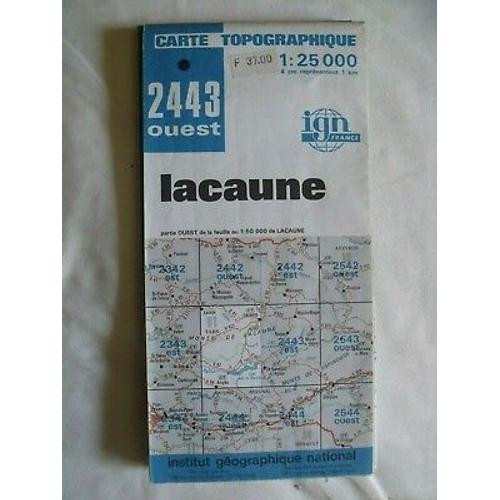 Carte De Randonnée 2443 Lacaune