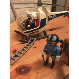 Hélicoptère Police Playmobil d'occasion