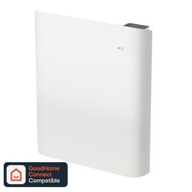 Radiateur connecté électrique à inertie sèche GoodHome Florya blanc 1000W horizontal