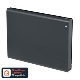 Radiateur connecté électrique à inertie sèche GoodHome Iriya anthracite 1500W horizontal