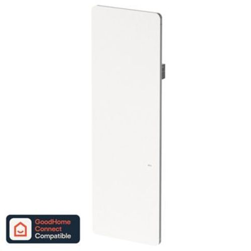 Radiateur connecté électrique double coeur de chauffe GoodHome Sondrio blanc 1500W vertical