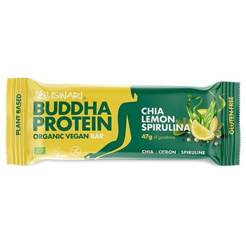 Barre Proteinee Chia Spiruline Citron Bio 47g Iswari 