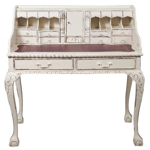 Ecritoire Lady Secreaie En Bois Massif D'acajou Finition Noyer L103xpr64xh105 Cm