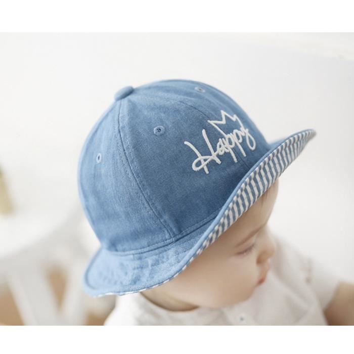 Bob Denim Bebe Unisexe Chapeau De Soleil Imprime Lettre Avec Cordon Fille Garcon 6 18 Mois Bonnet Coton Bucket Panama Baby Mkk72 Rakuten