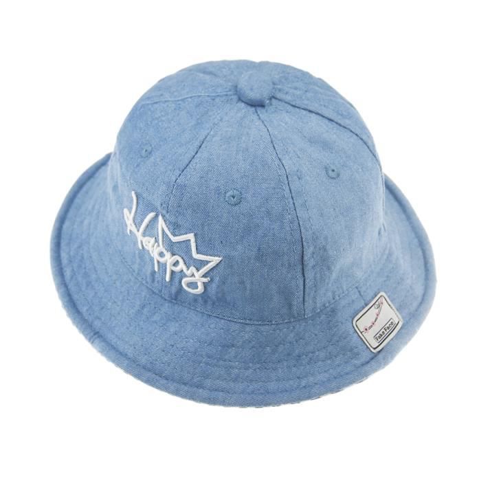 Bob Denim Bebe Unisexe Chapeau De Soleil Imprime Lettre Avec Cordon Fille Garcon 6 18 Mois Bonnet Coton Bucket Panama Baby Mkk72 Rakuten