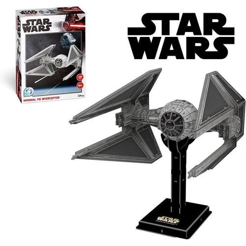 Maquette Star Wars - Intercepteur Tie - 129 Pièces - Puzzle 3d À Construire - Worldbrands