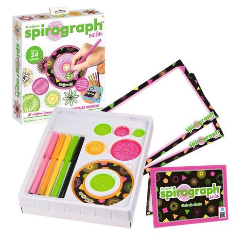 Party Town Spirograph Neon Spirographe Enfant 8 Ans Mandala Designer Kit Mandala Enfant Kit Dessin Enfant Jeu Creatif Fille 8 Ans