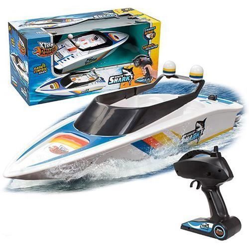 White Shark | Bateau Télécommandé Blanc | Bateau Telecommandé Enfant | Jouet Bateau Telecommande | Bateau Rc De Course