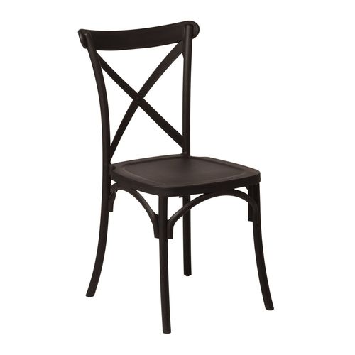 Lot De 2 Chaises De Salle À Manger Empilables Otax Noir