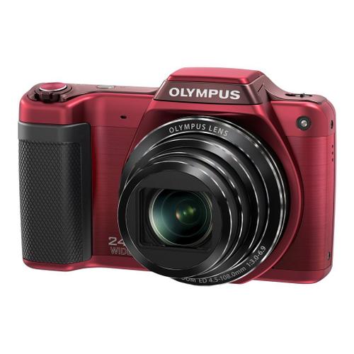 Olympus Stylus Traveller SZ-15 - Appareil photo numérique - compact - 16.0 MP - 720 p - 24x zoom optique - rouge