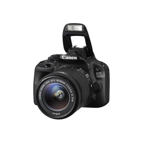 Canon EOS 100D - Appareil photo num?rique - Reflex - 18.0 MP - APS-C - 1080p / 30 pi/s - 3x zoom optique objectif EF-S 18-55 mm IS STM - noir