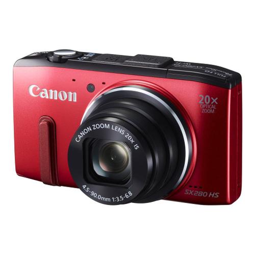 Canon PowerShot SX280 HS - Appareil photo numérique - compact - 12.1 MP - 20x zoom optique - Wi-Fi - rouge