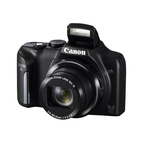 Canon PowerShot SX170 IS - Appareil photo numérique - compact - 16.0 MP - 720 p - 16x zoom optique - noir