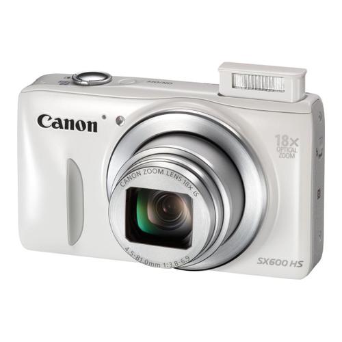 Canon PowerShot SX600 HS - Appareil photo numérique - compact - 16.0 MP - 1080p - 18x zoom optique - Wi-Fi - blanc