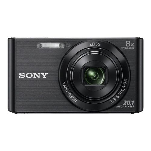 Sony Cyber-shot DSC-W830 - Appareil photo numérique - compact - 20.1 MP - 720 p - 8x zoom optique - Carl Zeiss - noir