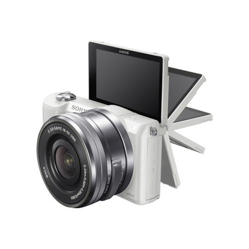 Sony a5000 ILCE-5000L - Appareil photo num?rique - sans miroir - 20.1 MP - APS-C - 3x zoom optique objectif 16-50 mm - Wi-Fi, NFC - blanc