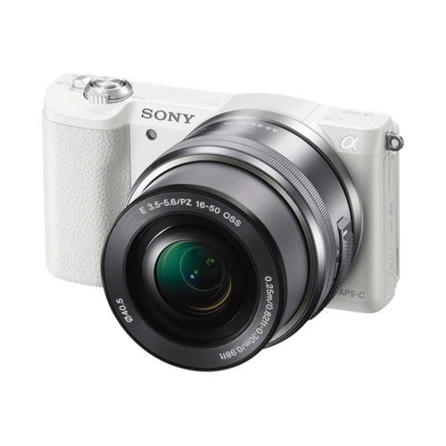 Sony a5100 ILCE-5100L - Appareil photo numérique - sans miroir - 24.3 MP - APS-C - 3x zoom optique objectif 16-50 mm - Wi-Fi, NFC - blanc