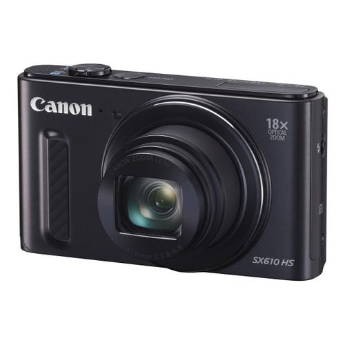 Canon PowerShot SX610 HS - Appareil photo numérique - compact - 20.2 MP - 1080p - 18x zoom optique - Wi-Fi, NFC - noir
