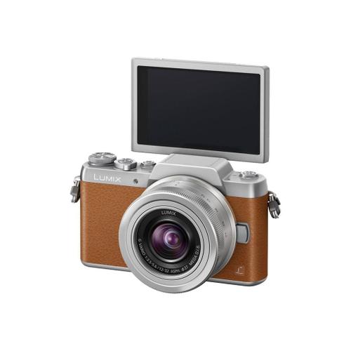 Panasonic Lumix G DMC-GF7K - Appareil photo numérique - sans miroir - 16.0 MP - Quatre tiers - 1080p - 2.6x zoom optique objectif 12-32 mm - Wi-Fi - brun