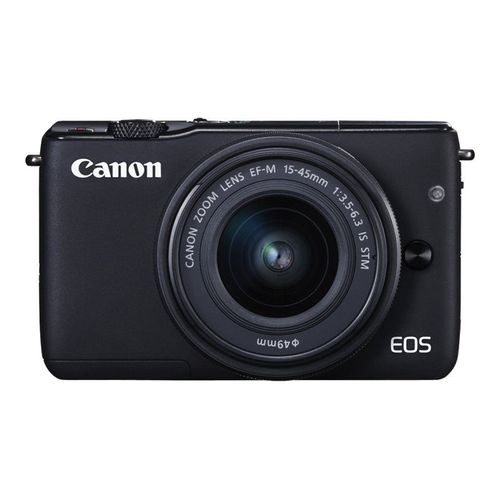Canon EOS M10 - Appareil photo num?rique - sans miroir - 18.0 MP - APS-C - 1080p / 30 pi/s - 3x zoom optique lentille EF-M 15-45 mm - Wi-Fi, NFC - noir