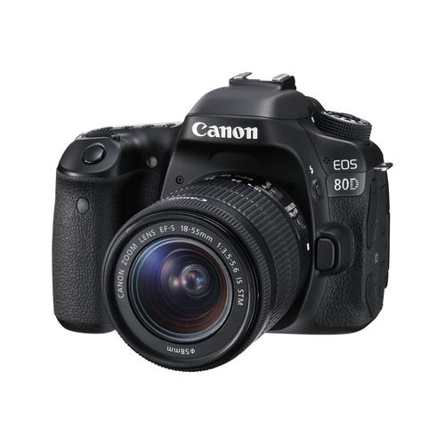 Canon EOS 80D - Appareil photo numérique - Reflex - 24.2 MP - APS-C - 1080p / 60 pi/s - 3x zoom optique objectif EF-S 18-55 mm IS STM - Wi-Fi, NFC
