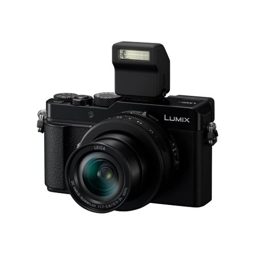 Panasonic Lumix LX100 II - Appareil photo numérique - compact - 17.0 MP - Quatre tiers - 4K / 30 pi/s - 3.1x zoom optique - Leica - Wi-Fi, Bluetooth - noir