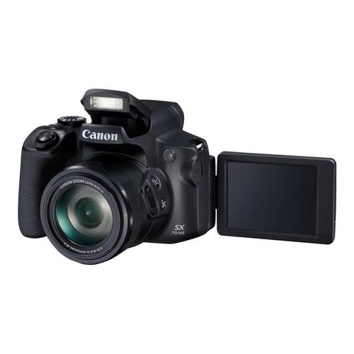 Appareil photo Compact Canon PowerShot SX70 HS Noir compact - 20.3 MP - 4K / 30 pi/s - 65x zoom optique - Wi-Fi, Bluetooth