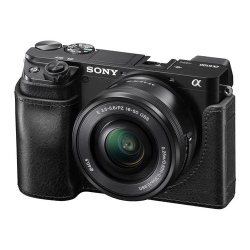 Sony a6100 ILCE-6100Y - Appareil photo numérique - sans miroir - 24.2 MP - APS-C - 4K / 30 pi/s - 3x zoom optique objectifs 16-50 mm et 55-210 mm - Wi-Fi, NFC, Bluetooth - noir