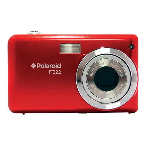 Appareil photo Compact Polaroid IF322 Argent compact - 14.0 MP - 3x zoom optique - rouge