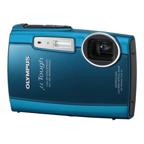 Appareil photo Compact Olympus µ[MJU:] TOUGH-3000 Bleu Appareil photo numérique - compact - 12.0 MP - 3.6x zoom optique - flash 1 Go - sous-marin jusqu'à 3 m - bleu turquoise