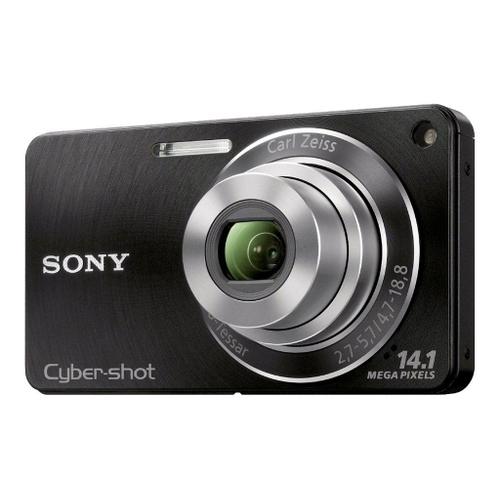 Sony Cyber-shot DSC-W350 - Appareil photo numérique - compact - 14.1 MP - 720 p - 4x zoom optique - Carl Zeiss - flash 45 Mo - noir