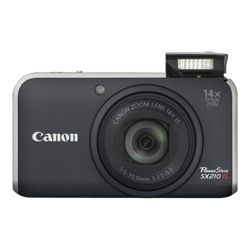 Canon PowerShot SX210 IS - Appareil photo numérique - compact - 14.1 MP - 720 p - 14x zoom optique - noir