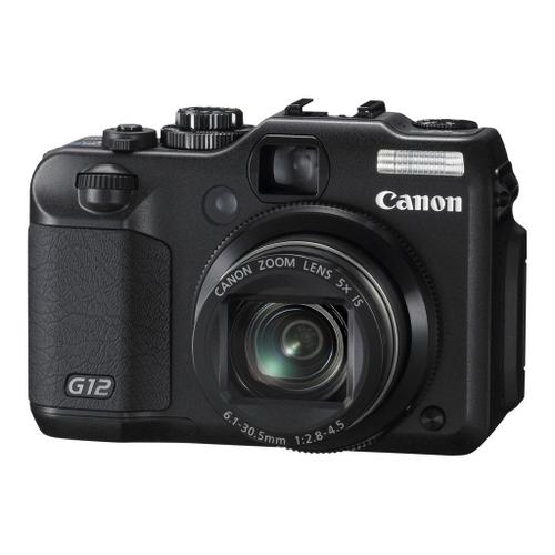 Canon PowerShot G12 - Appareil photo numérique - compact - 10.0 MP - 720 p - 5x zoom optique - noir