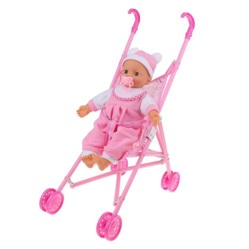 Baby doll landau poussette Buggy Poussette Set Avec Sons Pour Bébé Filles/Garçons 