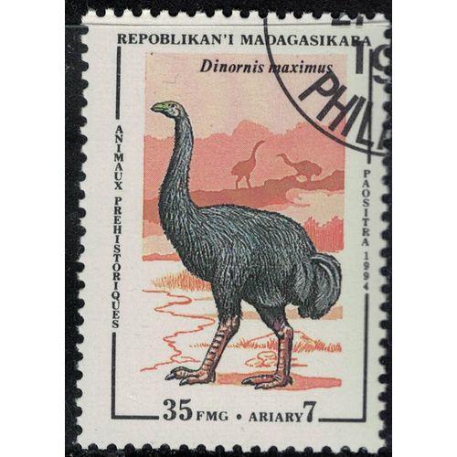 Madagascar 1994 Oblitéré Used Animaux Préhistoriques Éteints Oiseau Dinornis Maximus Su