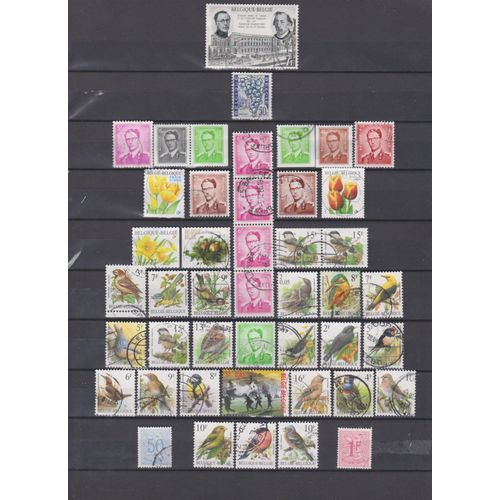 40 Timbres Belgique Obliteres & Neufs Sans Gomme De 1951 À 2009
