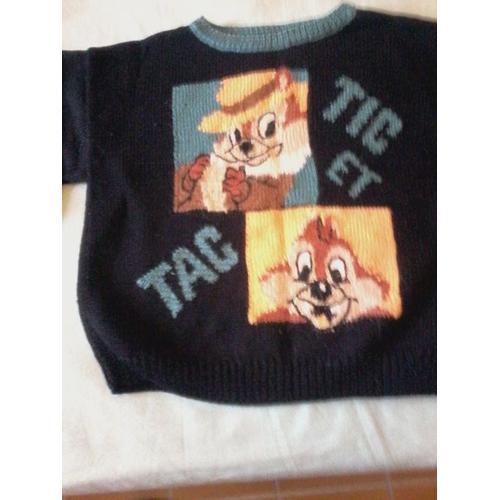 Pull Enfant Fait Main Laine Phildar