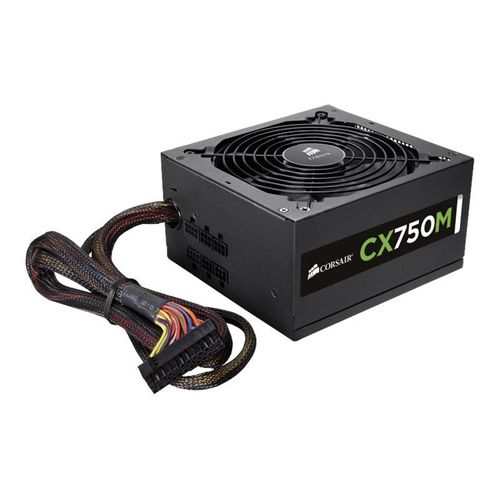 CORSAIR CX-M Series CX750M - 2015 Edition - alimentation électrique (interne) - ATX12V 2.3/ EPS12V 2.91 - 80 PLUS Bronze - CA 100-240 V - 750 Watt - PFC active - Europe - noir mat