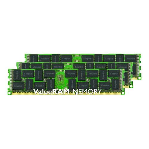 Kingston ValueRAM - DDR3 - kit - 48 Go: 3 x 16 Go - DIMM 240 broches - 1600 MHz / PC3-12800 - CL11 - 1.5 V - mémoire enregistré - ECC