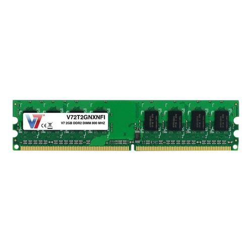 V7 - DDR2 - module - 2 Go - DIMM 240 broches - 800 MHz / PC2-6400 - CL6 - mémoire sans tampon - non ECC