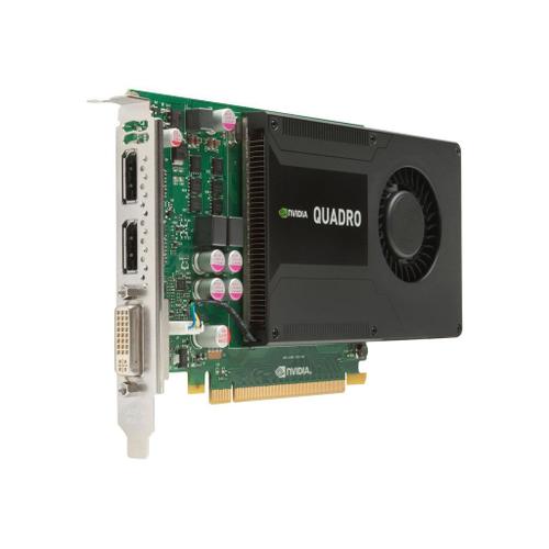 NVIDIA Quadro K2000 - Carte graphique - Quadro K2000 - 2 Go GDDR5 - PCIe 2.0 x16 - DVI, 2 x DisplayPort - pour Workstation Z220 (CMT), Z420, Z620, Z820